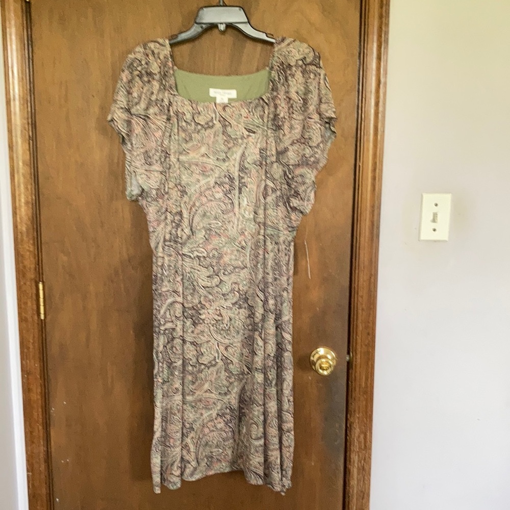 Skye’s the Limit printed dress floral paisley like print dress with stretch 3X - Picture 9 of 15